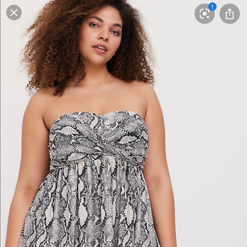 Torrid snake skin tube top